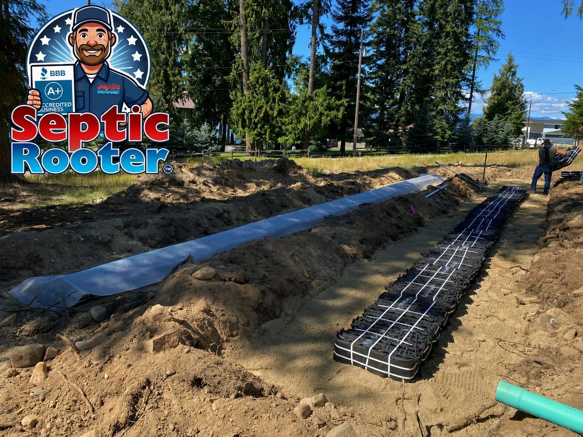 SepticRooter™ single trench installation